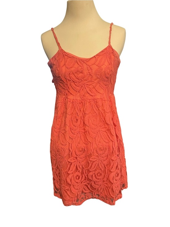 Wet Seal Dresses & Skirts - Wet Seal Coral Lace Mini Dress